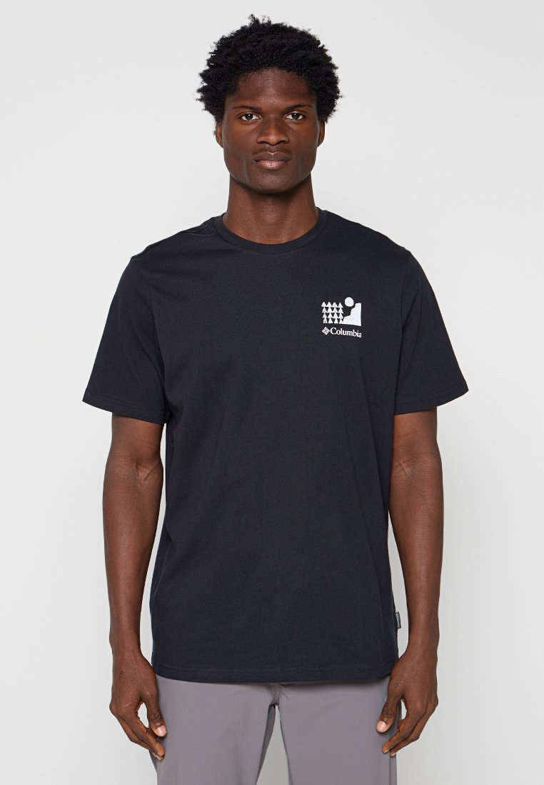 Columbia T-shirt print gemêleerd zwart