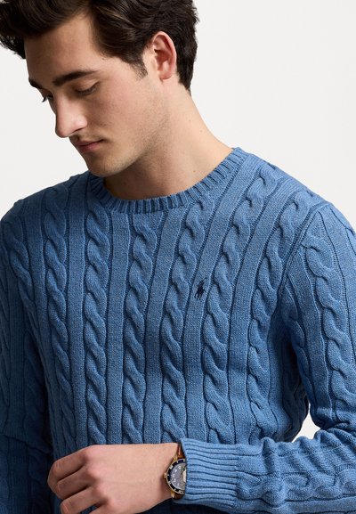 Polo Ralph Lauren CABLE KNIT COTTON JUMPER - Jumper - lake heather
