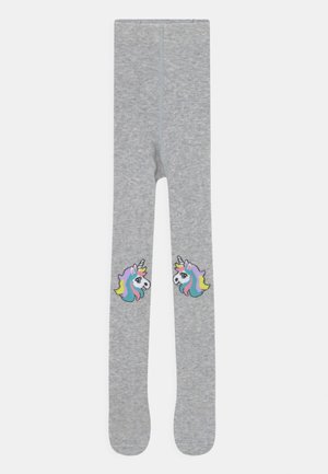 UNICORN ON KNEE UNISEX - Tights - light grey melange