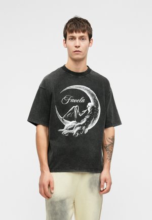 MOON GIRL  - Majica kratkih rukava s printom - black washed