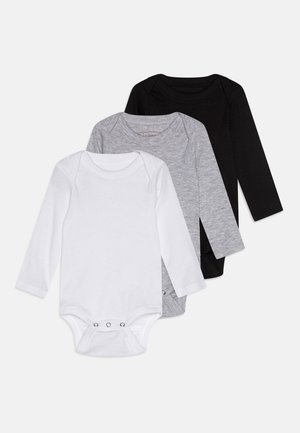 UNISEX BABY 3 PACK - Body - white/mottled light grey/black