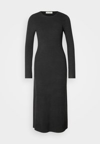 DRESS LONGSLEEVE ROUND NECK - Jumper dress - dark slate melange