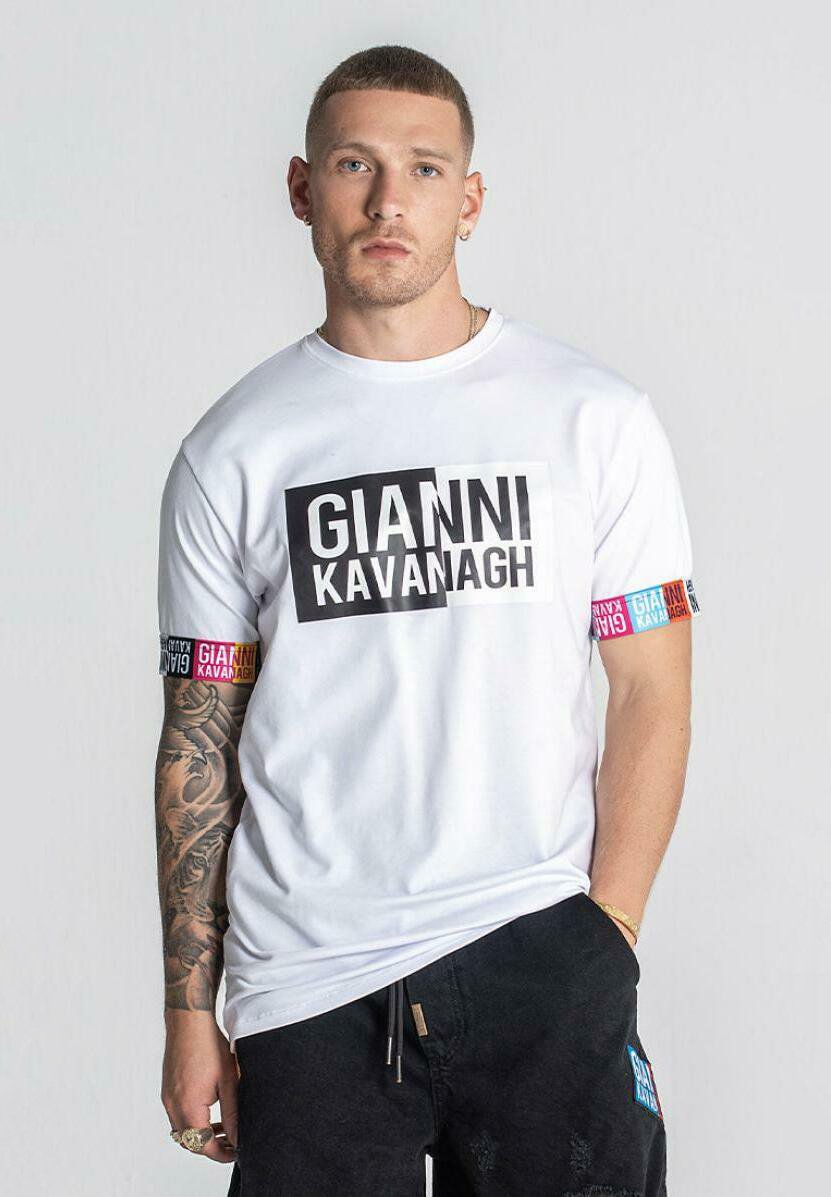 Gianni Kavanagh MULTIPLY Camiseta estampada white/blanco