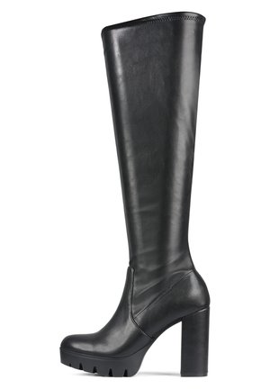 High heeled boots - black