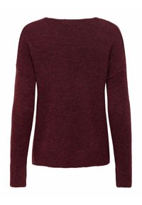 JDY JDYELANORA V NECK - Trui - cabernet