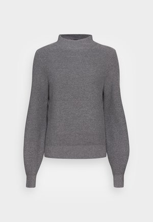 Stickad tröja - mottled grey