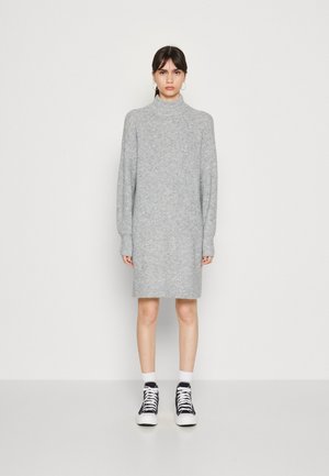 NMNELLA FWD NOOS - Gebreide jurk - medium grey melange