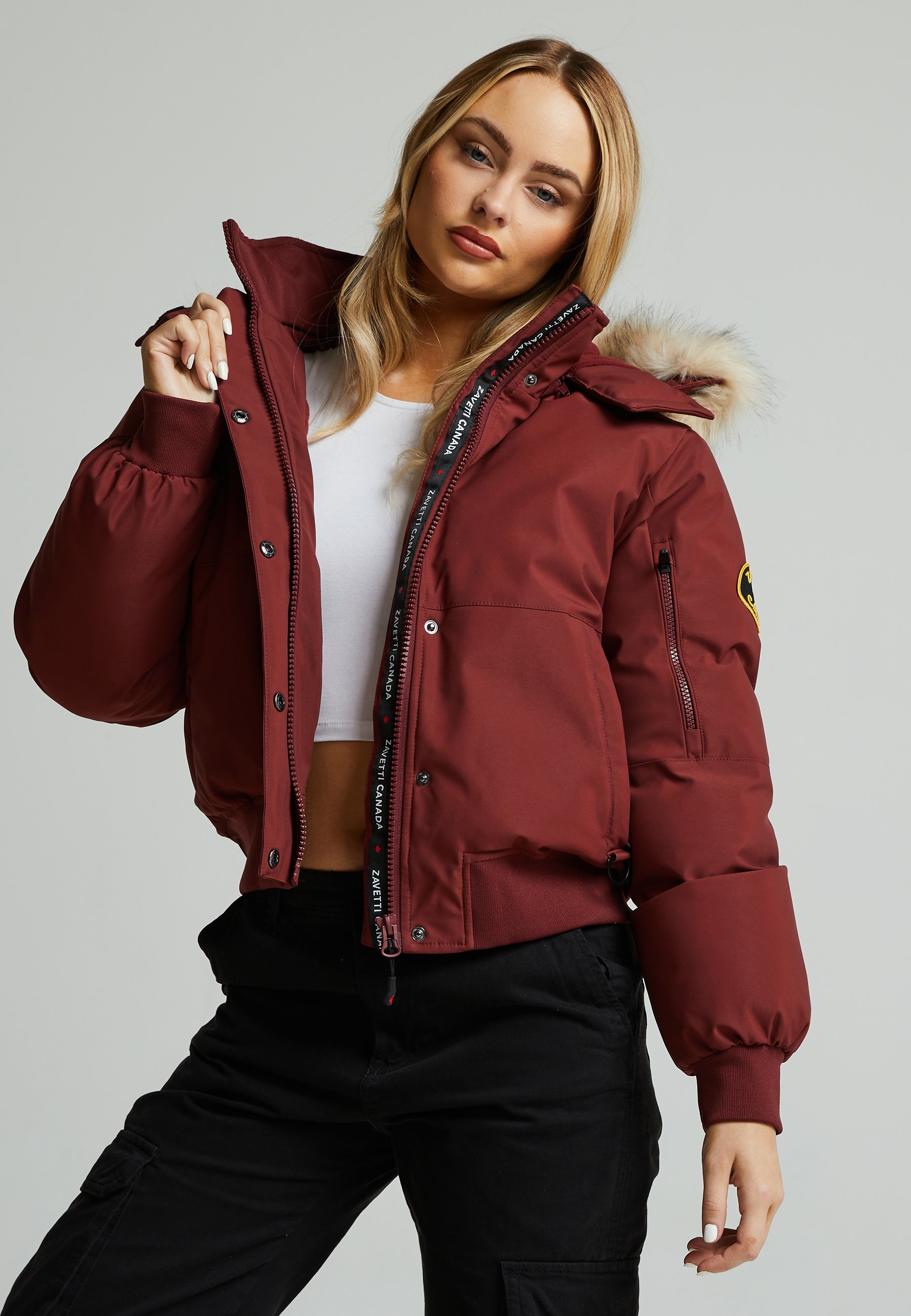 Olivia Bomber Jacket Zavetti Canada Coat Fur Puffer Jacket Jd