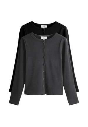 REGULAR FIT - 2 PACK SOFT TOUCH LONG SLEEVE - Vest - black/grey