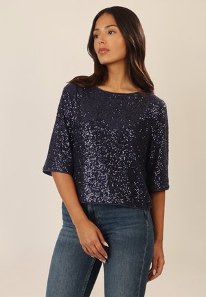 Apart PAILLETTEN - T-Shirt print - nachtblau