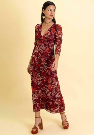 MIDI CON ESCOTE - Freizeitkleid - red
