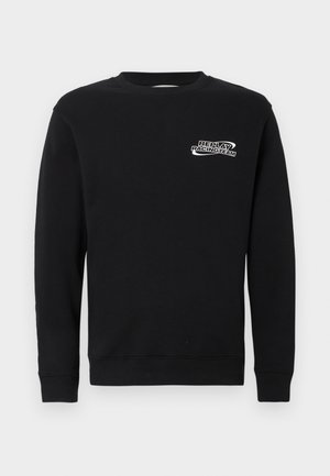 Schwarzer Sweatshirt aus Baumwollmischung, mit Rundhalsausschnitt und langen Ärmeln. Die Vorderseite hat das weiß gestickte Logo "REPLAY RACINGTEAM".