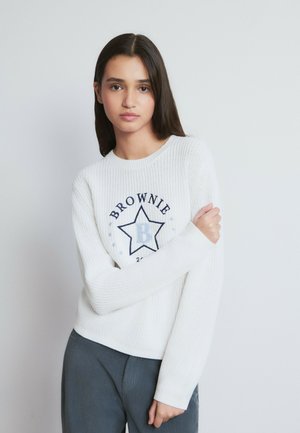 BORDADO CON ESTRELLA - Strickpullover - crudo