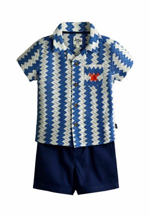 REGULAR FIT-TEXTURED RESORT SET - Pantaloni de trening - blue zig zag