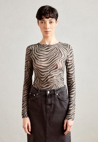 Anna Field - Long sleeved top - dark grey/beige Thumbnail Image 1