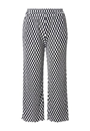 Angel of Style WEITES BEIN SCHACHBRETT-MUSTER - Trousers - black