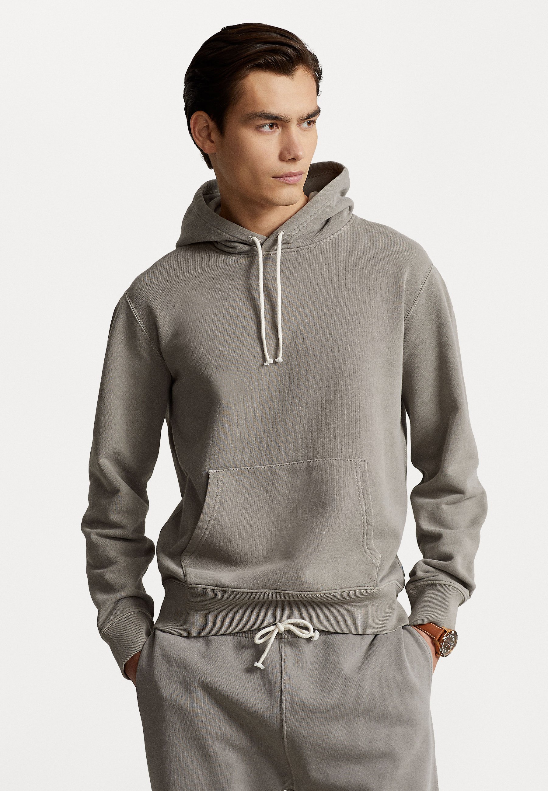 Polo Ralph Lauren ORGANIC COTTON FLEECE HOODIE - Sweatshirt - grey fog/grey  - Zalando.co.uk