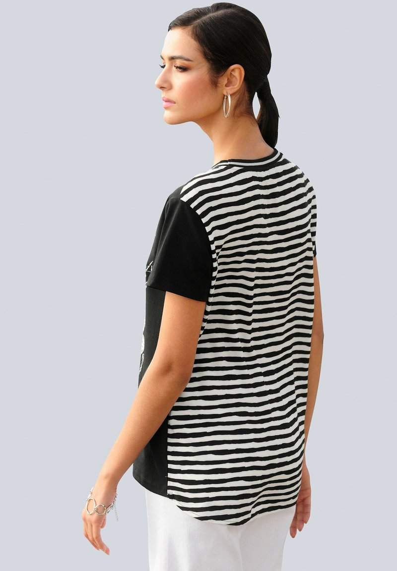 Damen T-Shirts | Alba Moda Bluse ecru/schwarz/schwarz - AR43662 Damen T-Shirts | Alba Moda Bluse ecru/schwarz/schwarz - AR43662