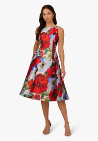 Adrianna Papell FLORAL MIKADO - Freizeitkleid - ivory red multi