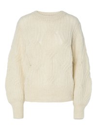 YASZUMA WOOL BLEND KNIT PULLOVER - Strikkegenser - birch