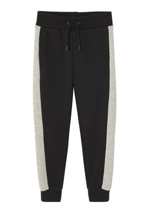 JOGGING MIT ZIERSTREIFEN  - Tracksuit bottoms - schwarz