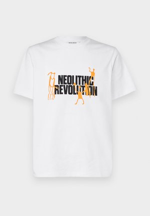 WOOD WOOD BOBBY NEOLITHIC  - T-shirt imprimé - white