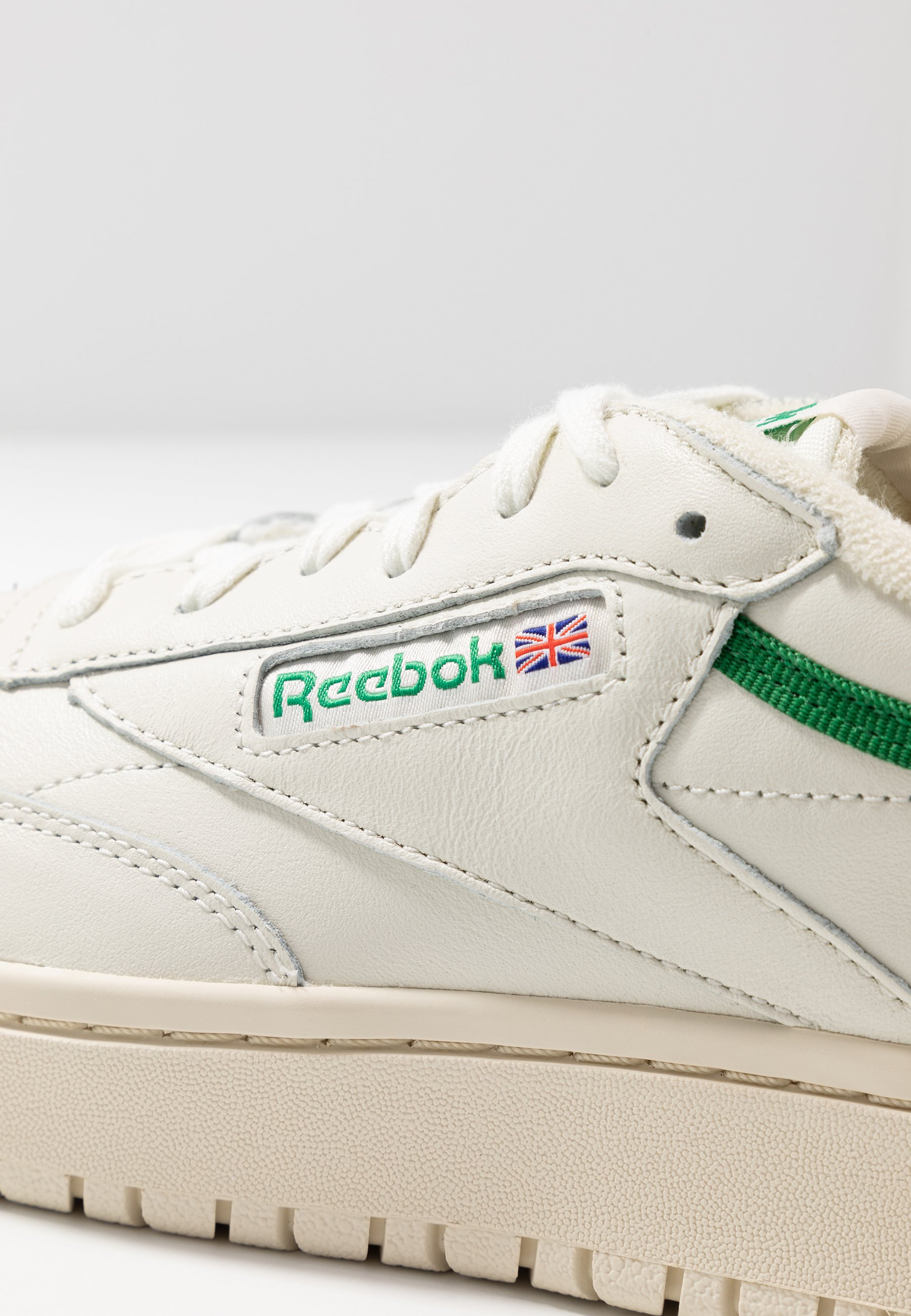 club c double trainers chalk green