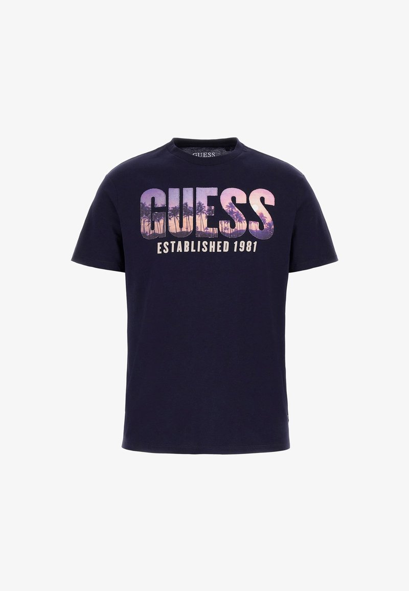 Guess LOGO - T-shirt imprimé - blu