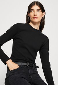 Marc O'Polo DENIM LONGSLEEVE CREWNECK - Ilgarankovis viršutinės dalies drabužis - black