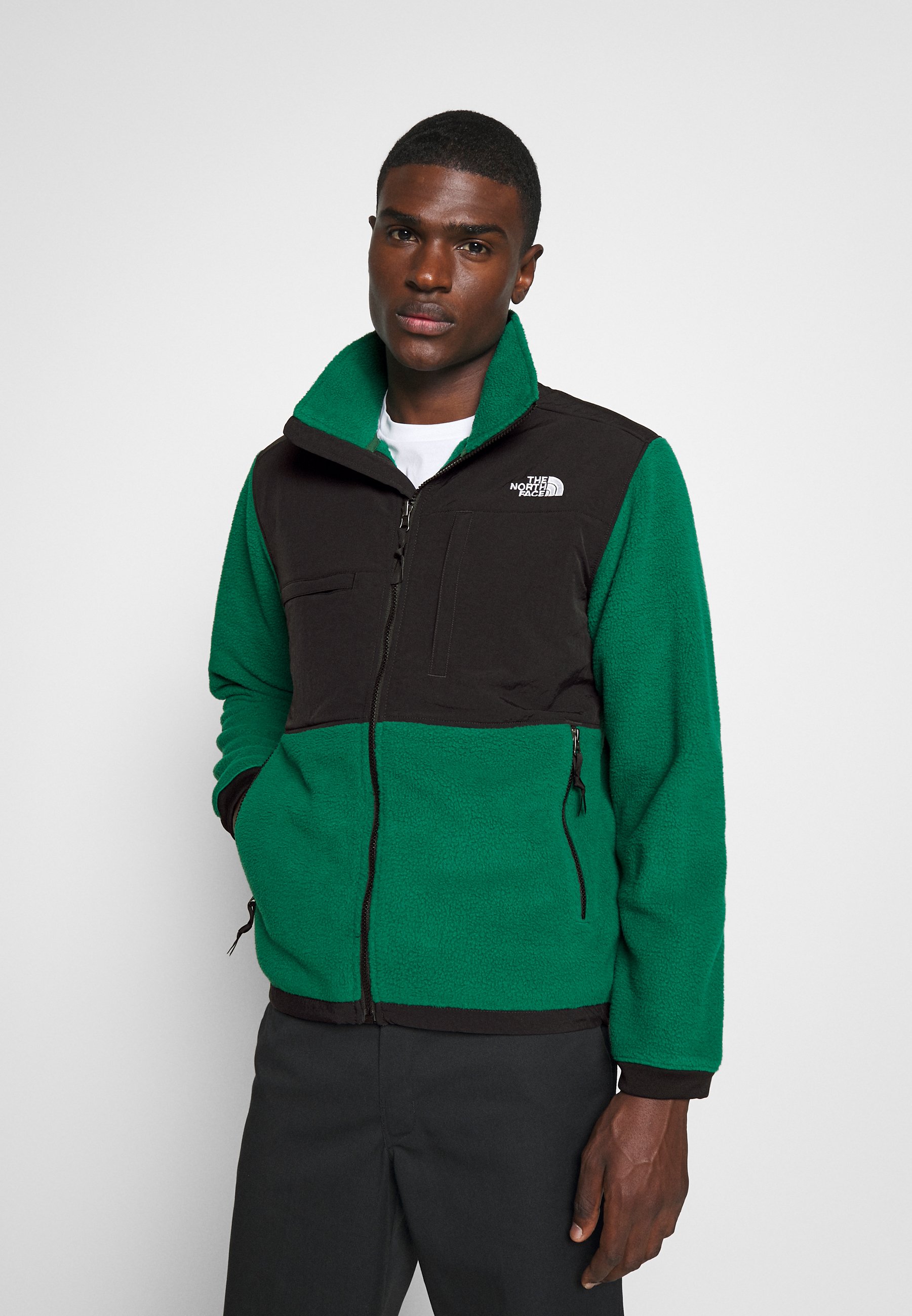 north face fleece jacket green