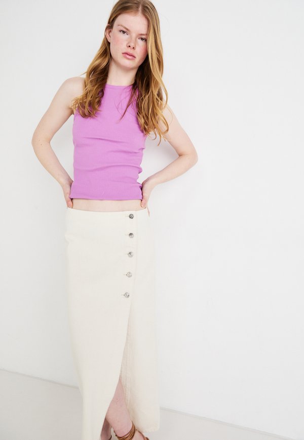 ONLSILLA LONG SLIT SKIRT  - Maxi skirt - ecru4