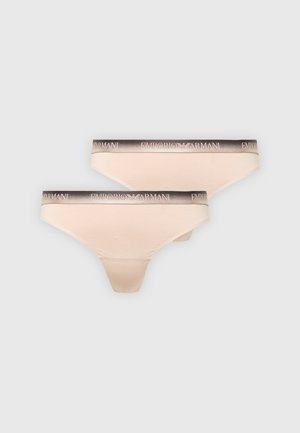 Emporio Armani, PARTE BASSA 2 PACK  - String - nude