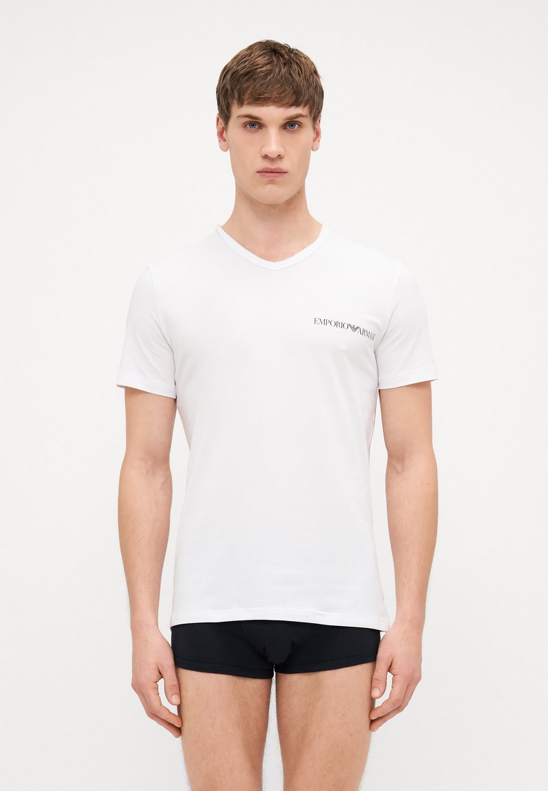 Emporio Armani V NECK PACK Maglietta intima white/blu/bianco