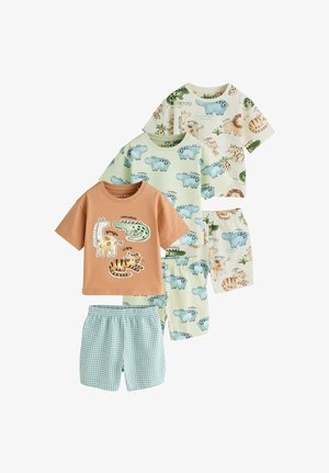 Next, REGULAR FIT - SHORT PYJAMAS 3 PACK . - Pyžamová súprava - brown cream sage animal