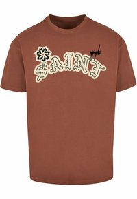 MJ Gonzales X HEAVY  - Print T-shirt - bark