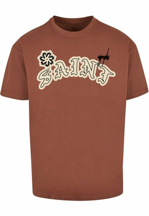 X HEAVY  - Print T-shirt - bark