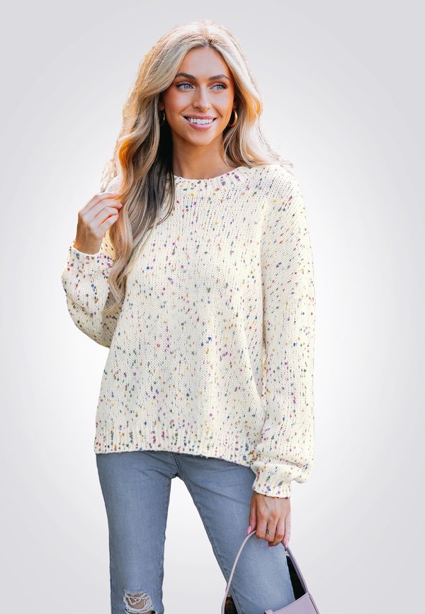 POM POM RAINBOW - Strickpullover