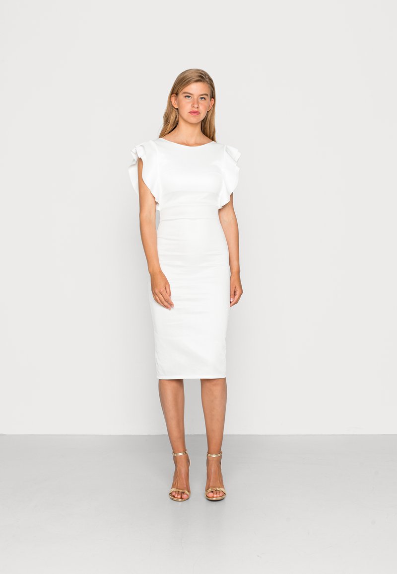 Damen Kleider | WAL G. DIANA RUFFLE SLEEVE MIDI DRESSEtuikleidwhite/weiß - BK56177 Damen Kleider | WAL G. DIANA RUFFLE SLEEVE MIDI DRESSEtuikleidwhite/weiß - BK56177