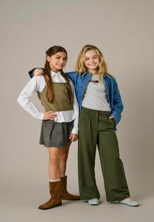 ONLY GIRLS WIDE ciemnozielony