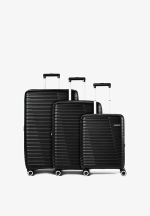 American Tourister, ROADRUSH 4 ROLLEN KOFFERSET 3-TEILIG MIT DEHNFALTE UNISEX - Kofferset - shadow black
