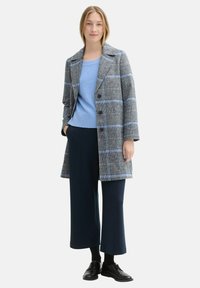 TOM TAILOR KARIERTER - Halflange jas - navy blue check