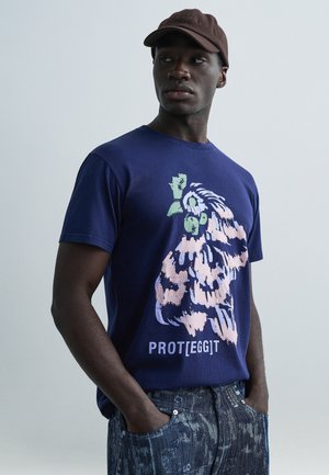 PROTEGG - T-shirt imprimé - navy