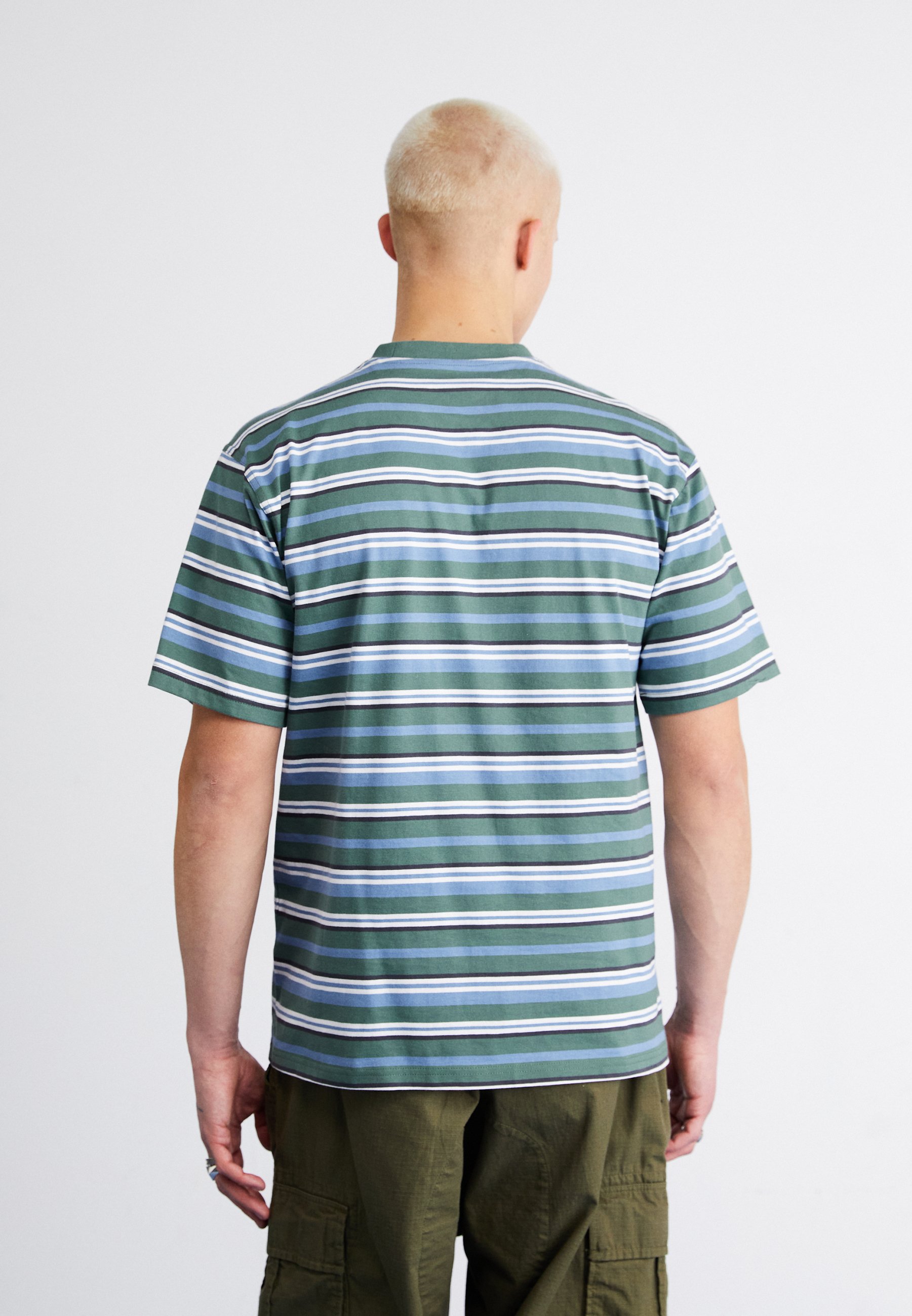 T-shirt Homme Rayé à Col Rond – Manches Courtes, Coton, Coupe Décontractée, Basique Intemporel