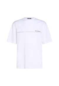 OVERSIZED REFLECTIVE PIPE-LINED - T-shirt basic - white