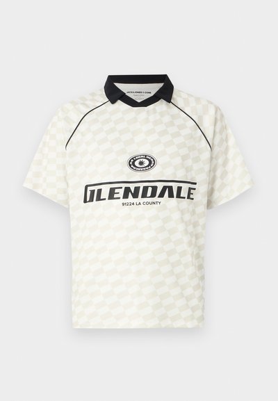 JCORETREAT AOP OPEN COLLAR - Polo - cloud dancer/vapour blue