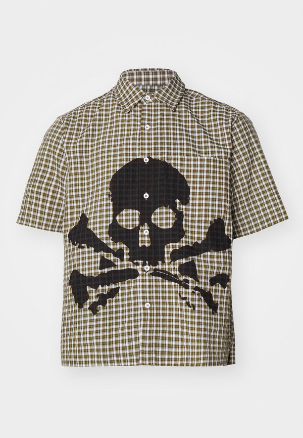 CHECK WITH SKULL PRINT UNISEX - Button-down blouse4