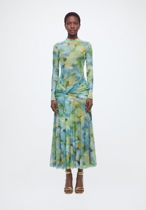 LEA FLORAL MESH DRESS - Occasion wear - green flo