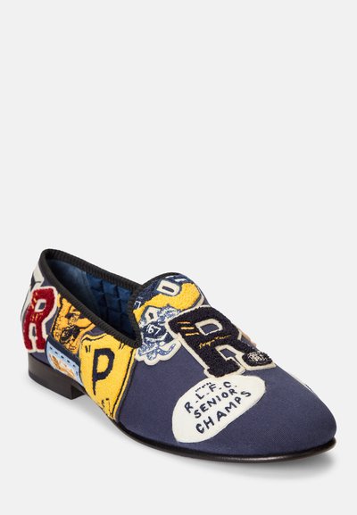 Polo Ralph Lauren PAXTON LOGO PATCH CANVAS SLIPPER - Slip-ons - navy/multi-coloured