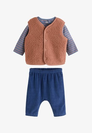 Next, SET - Pullover - navy animal borg