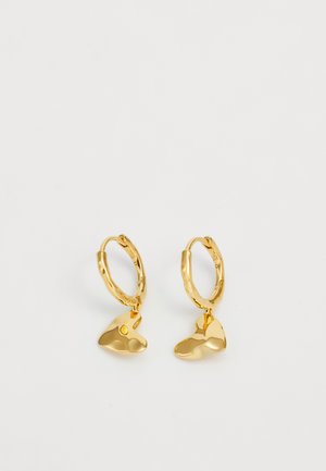 Monica Vinader HEART DROP HUGGIES - Pendientes - gold-coloured